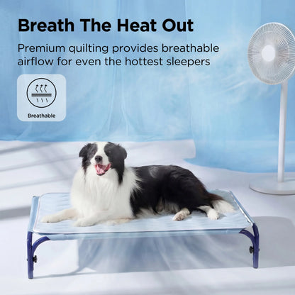 Bedsure Cooling Thin & Thick Mat for Dogs – Q-MAX>0.4 Washable Pet Cooling Pad, No Gel, No Electric, Non-Slip Summer Crate Bed for Large Dogs